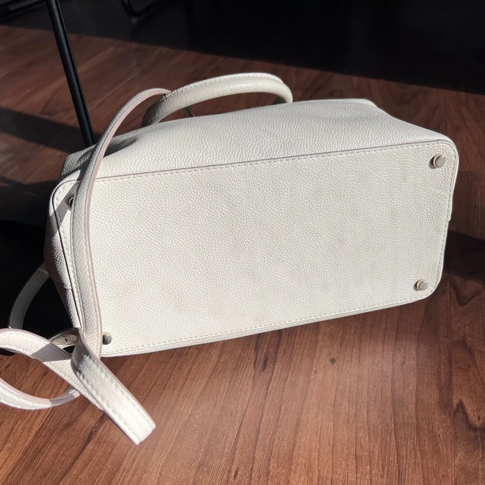 kate spade Cream Leather Satchel with Strap
